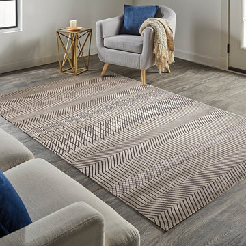 Mamara Modern Geometric Shimmer Soft Natural/Grey/Multi Rug-Origins-Rug Love - The Most Loved Rug Store